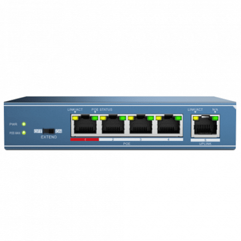 Неуправляемый Fast Ethernet PoE-коммутатор HiWatch DS-S504P