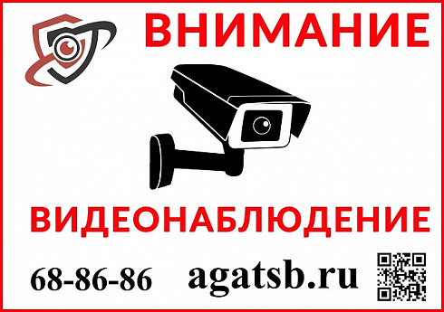 Табличка "Ведется видеонаблюдение" АгатСБ