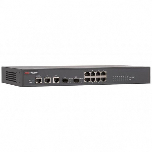 Управляемый PoE-свитч Hikvision DS-3D2208P с 8 PoE-портами