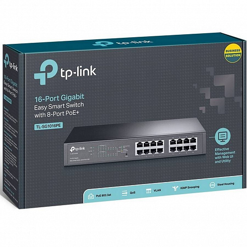 Управляемый Gigabit Ethernet PoE-коммутатор TP-Link TL-SG1016PE
