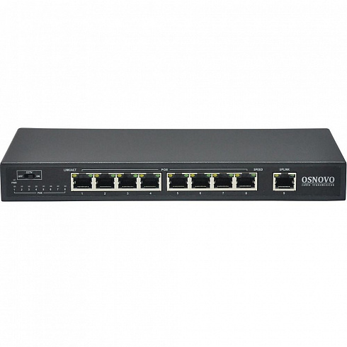 8-портовый неуправляемый PoE коммутатор OSNOVO SW-20900/B Fast Ethernet