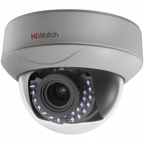 Внутренний бюджетный 2Мп HD-TVI купол HiWatch DS-T207 с вариообъективом
