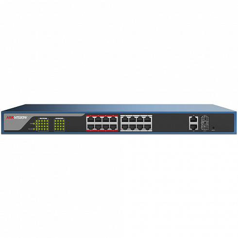 PoE-коммутатор (Web-интерфейс) Hikvision DS-3E1318P-E с 16 PoE-портами